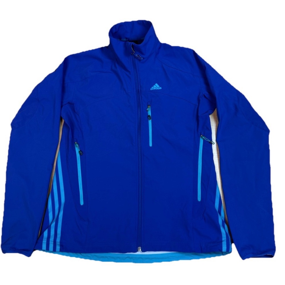NWT Adidas TS SoSh Softshell Jacket Women L Prinkblu W38046 Zip Stand Up Collar